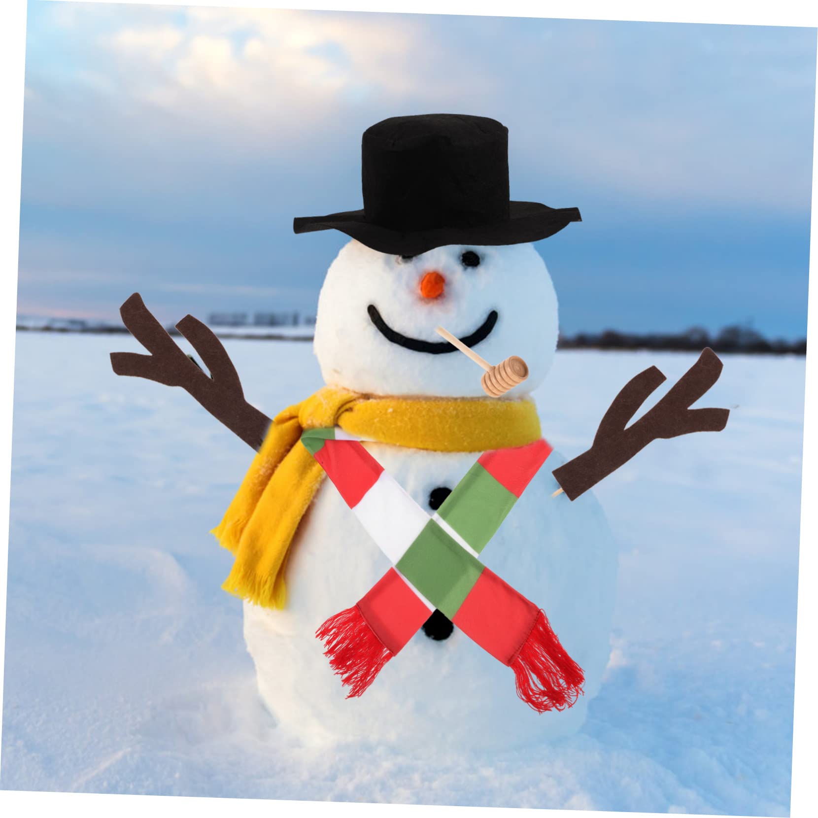 TOPBATHY 5 Sätze Weihnachtsschneemann Requisiten Winterspielzeug Für Draußen Schneemann-Karotten-nasenpfeife Schneemann Geweih Weihnachtsschneemann Dekorationsset Schneemann Bausatz Hölzern