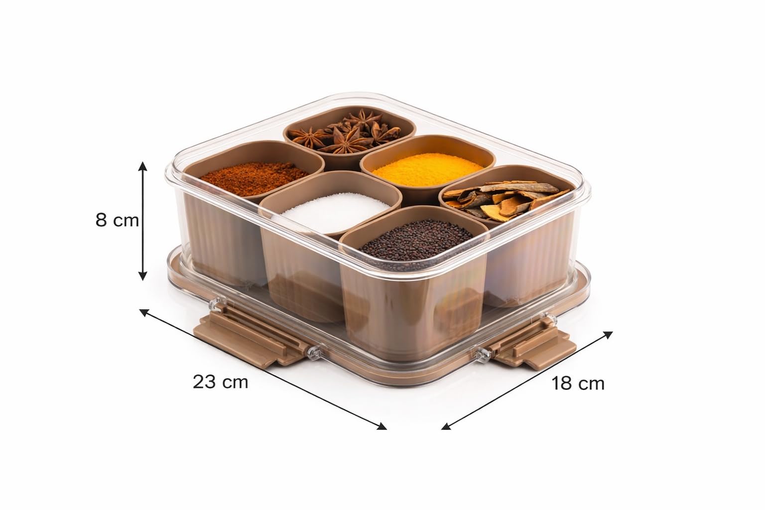 6-in-1 Masala Box - Spice Organizer -3