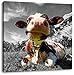 Produktbild Pixxprint Kuh im Karwendelgebirge als Leinwandbild/Größe: 70x70 cm/Wandbild/Kunstdruck/fertig bespannt