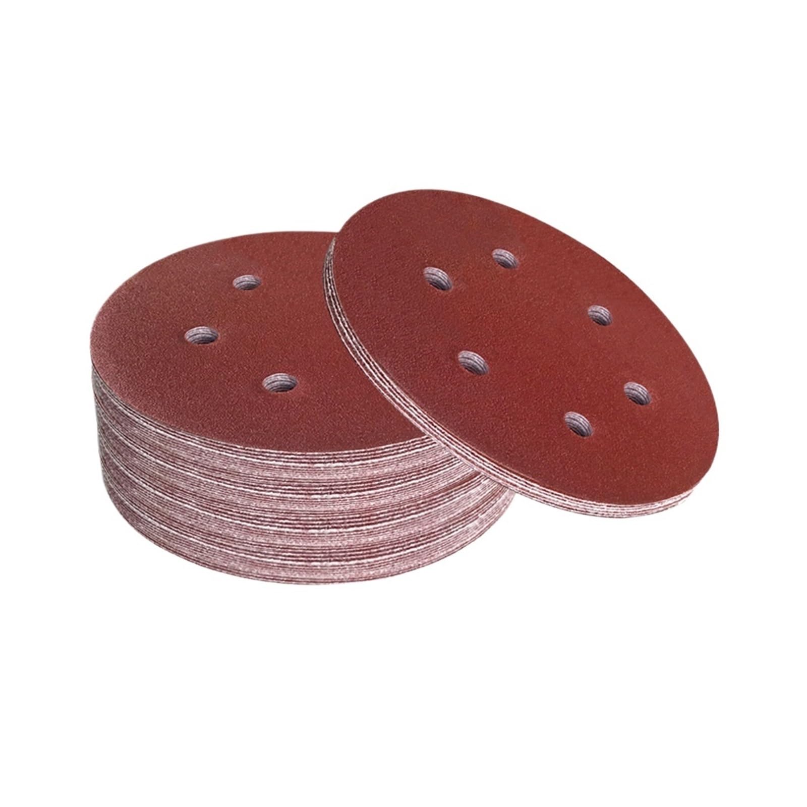 Carta vetrata, carta vetrata bagnata e asciutta, 50 pezzi 6" 150mm Carta vetrata Carta abrasiva in ossido di alluminio for legno Disco abrasivo con gancio e anello Grana 60 80 120 180 240 Strumenti(Gr