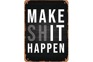 Ysirseu Make Shit Happen Metal Tin Sign: Fuel Your Motivation