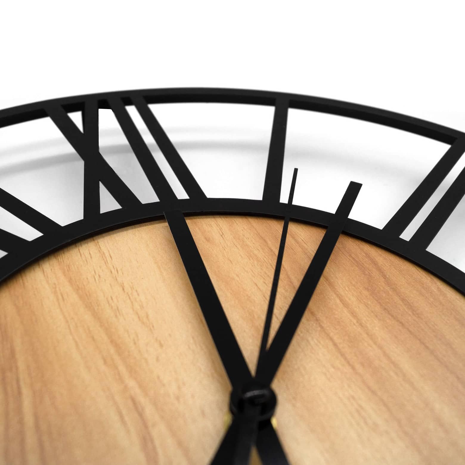K&L Wall Art Reloj de pared grande de 50 cm, XL, de madera, industrial, de metal, estilo vintage, silencioso, movimiento de cuarzo, sin ruido de tictac