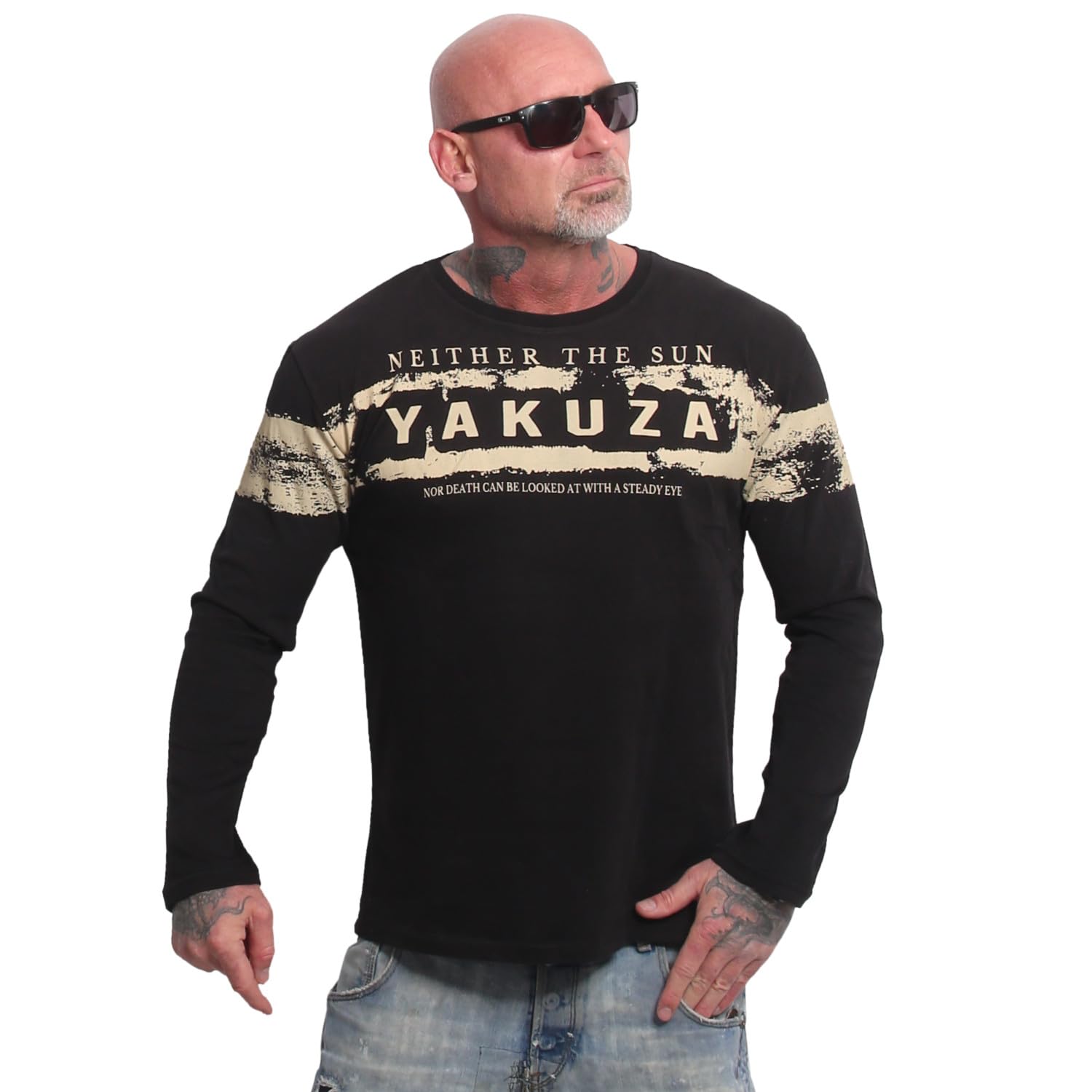 Yakuza Herren Pray Langarm T-Shirt