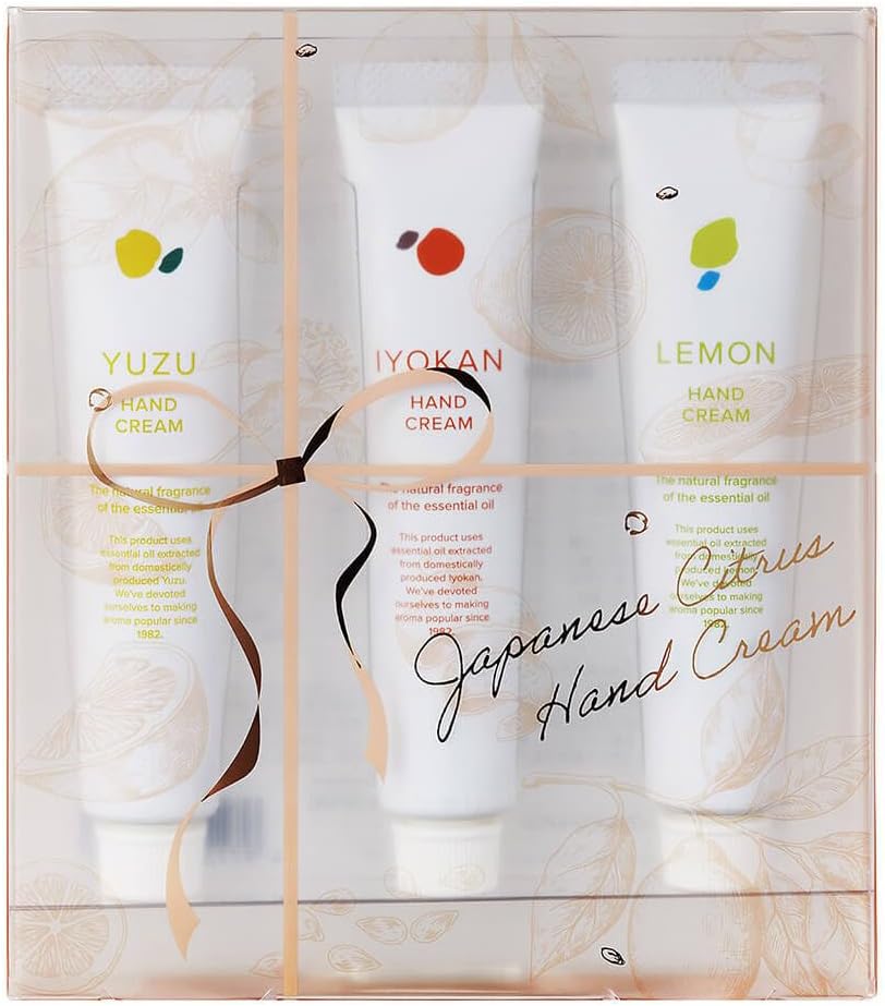 デイリーアロマ 国産柑橘ミニハンドクリームセットD 20g×3本【国産 日本製 ゆずの香り 柚子 レモン いよかん 柑橘 保湿 乾燥 スキンケア 手荒れ 自然由来 ギフト】