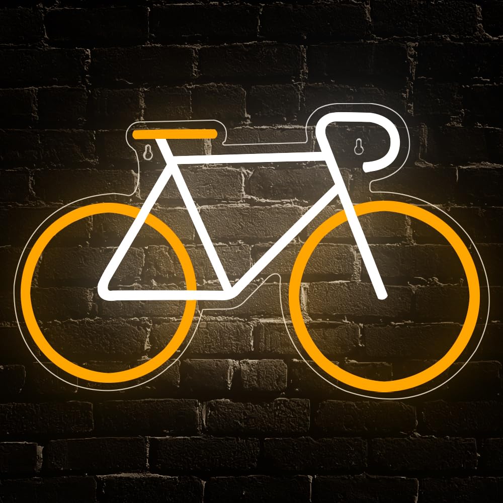 Bikes Neon Light Sign,Cycle LED lights for Wall Art Decor,Sport LED lights for Bedroom Home Bar Club Party Man Cave,Mountain Bike Dimmable Neon Sign Gift for Boys Teen Men USB Powered(16.7"*10.2")