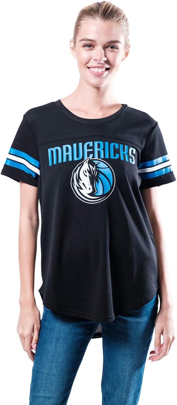 Ultra Game Women's NBA Official Super Soft Mesh Jersey T-Shirt