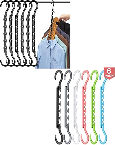 AMKUFO 12 unidades de ahorro de espacio y 6 organizadores de armario coloridos