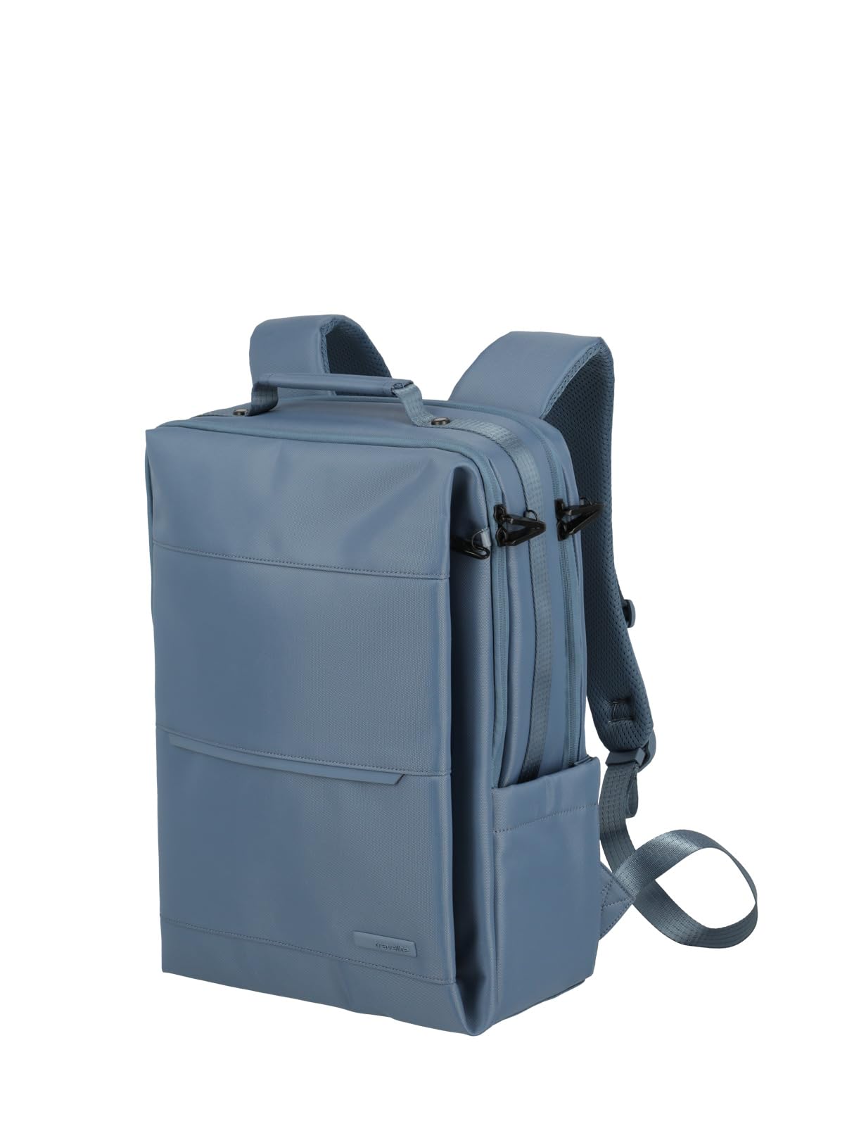Travelite Zaino Per Bagaglio A Mano, Zaino Per Computer Portatile 15,6 Pollici, Zaino Da Viaggio In Materiale Riciclato Con Scomparto Di Sicurezza, 41 Cm, 18 Litri, Denim Blue-image