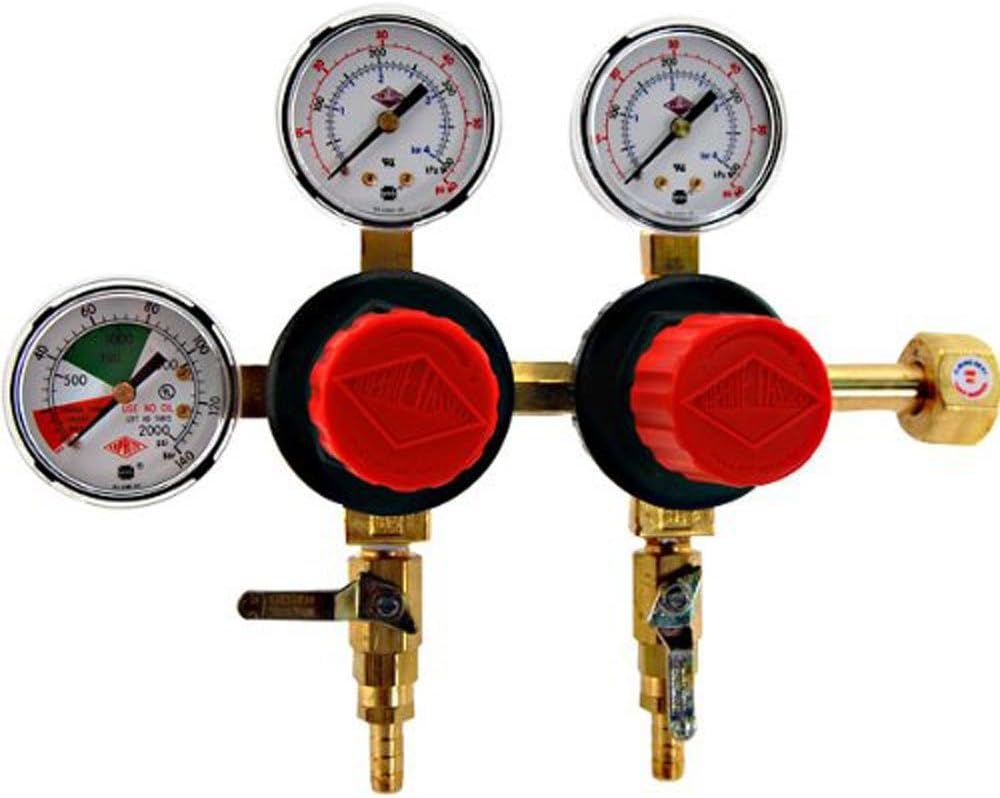 Taprite T752HP Two Product Dual Pressure Kegerator CO2 Regulator by Taprite