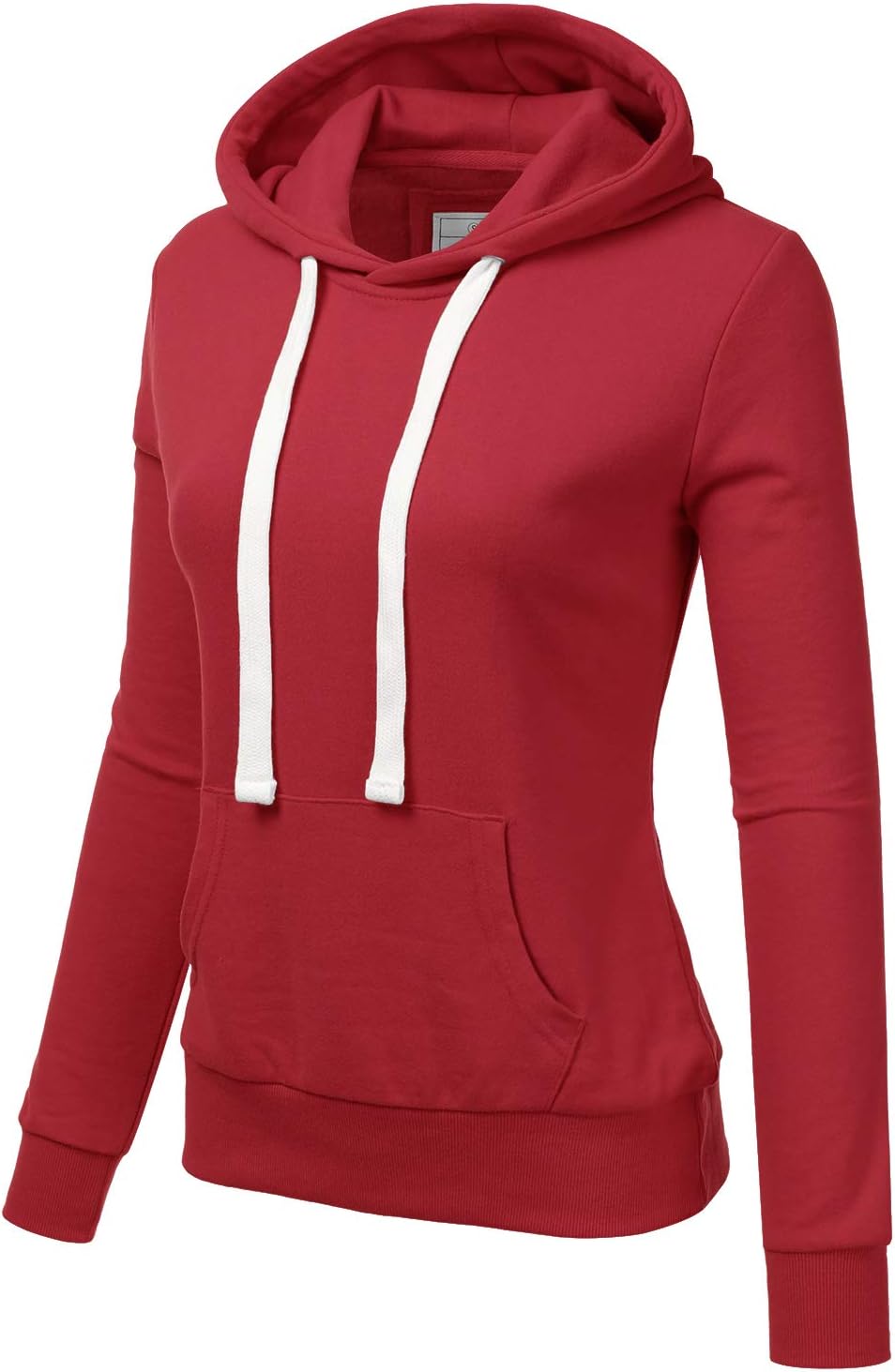 DOUBLJU Basic Lightweight Pullover Sweater Top Essential Comfy Casual Hoodie Sweatshirt for Womens Clothes with Plus Size 1X A_red