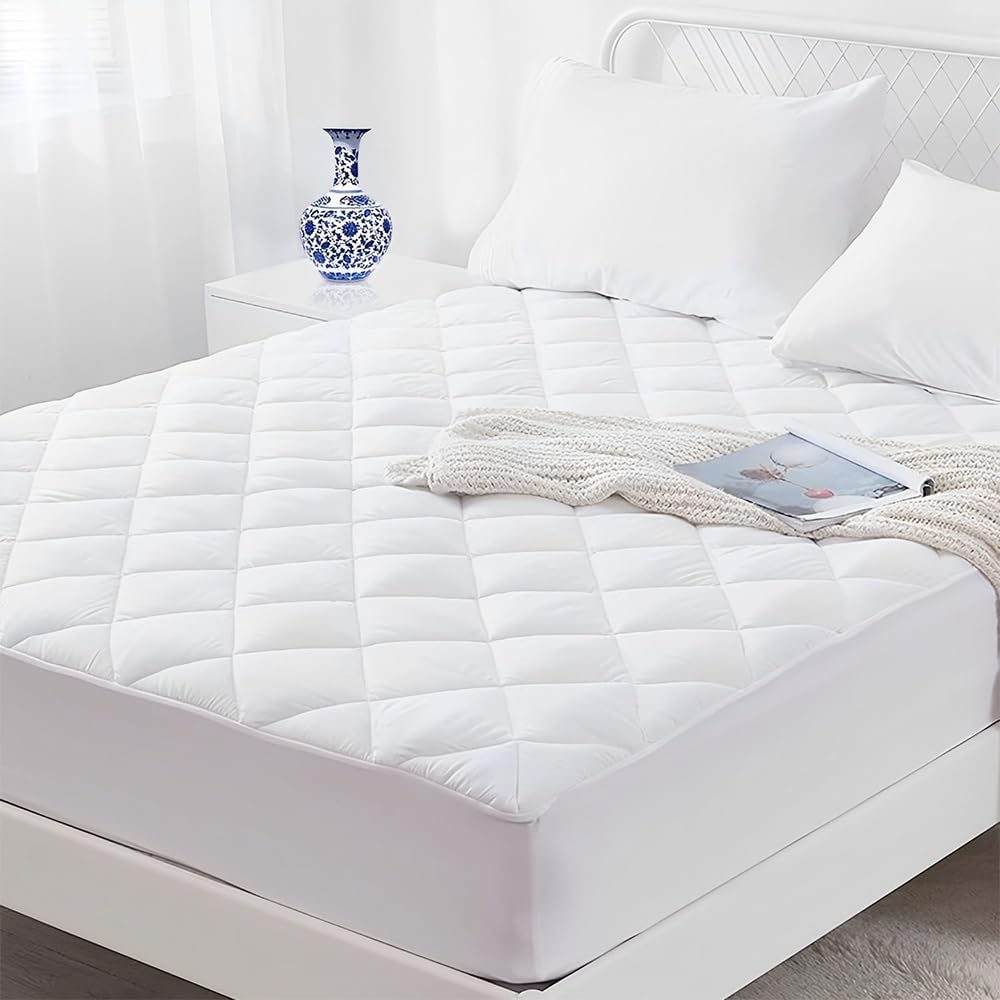 Rohi Luxury Quilted 16" Extra Deep Mattress Protector Pad King Size – Breathable Egyptia...