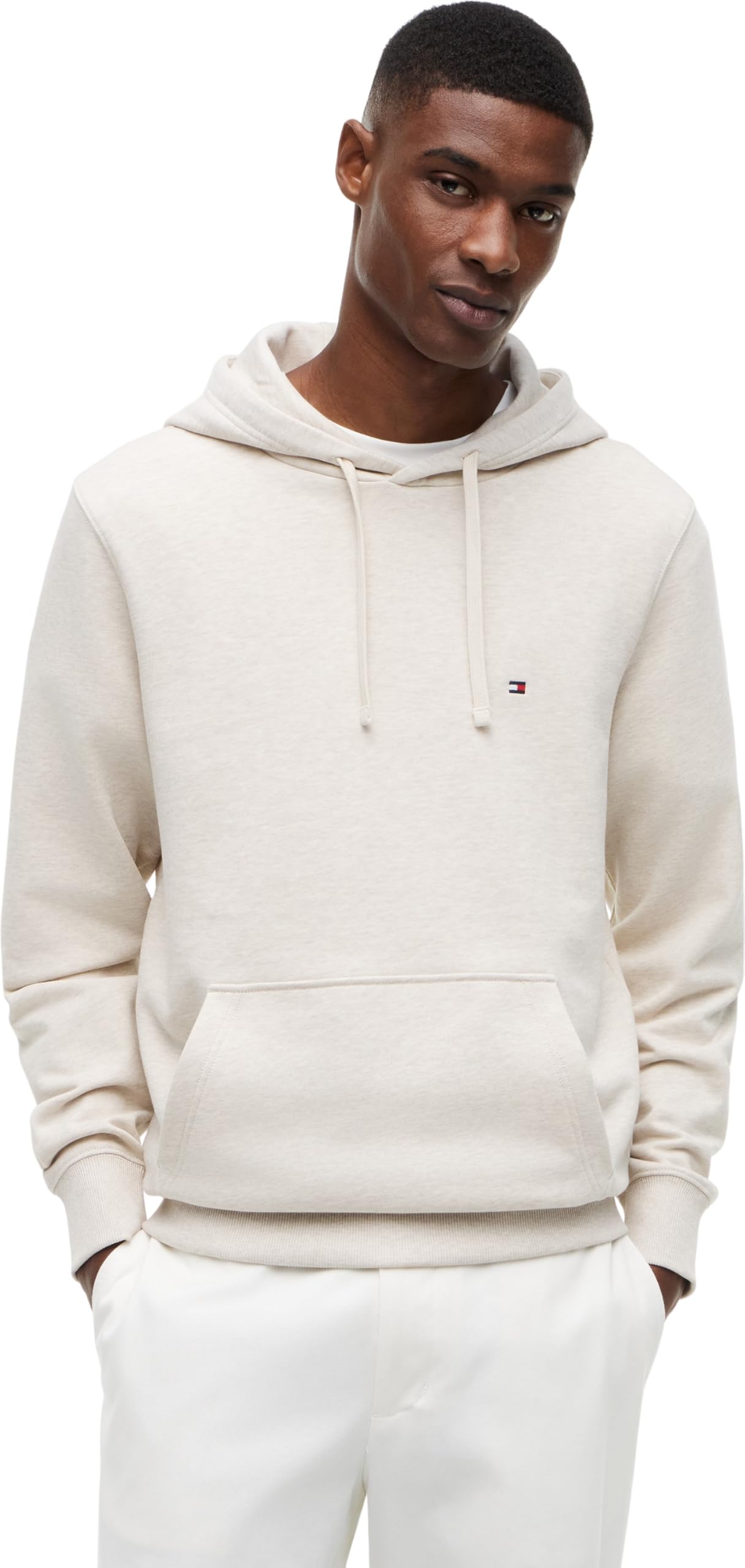 Tommy Hilfiger Men ESSENTIAL TERRY HOODY MW0MW37235 Pullover Hoodie, BEIGE, L