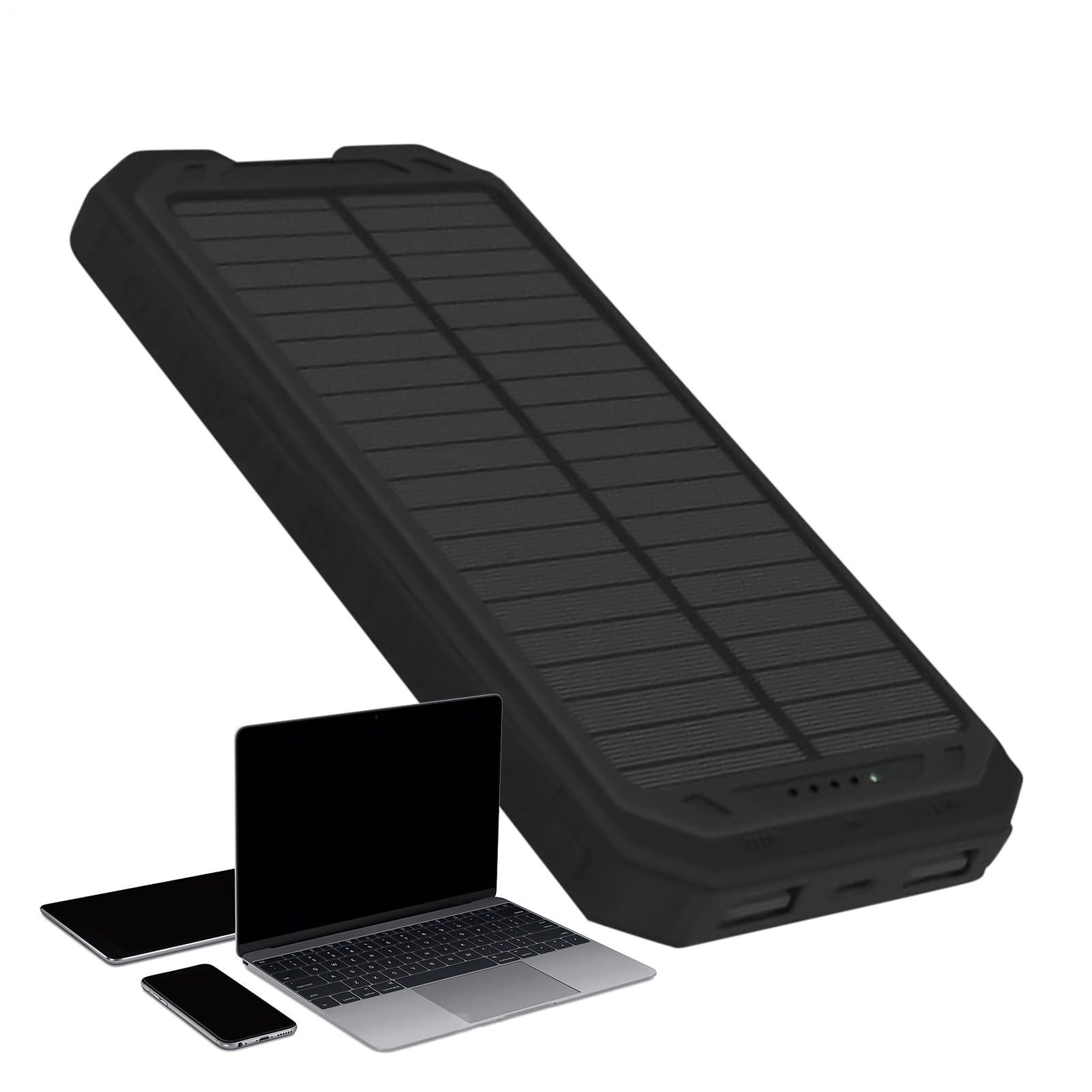 Mochila sin batería soluciones con funda para cargador solar y luz de camping