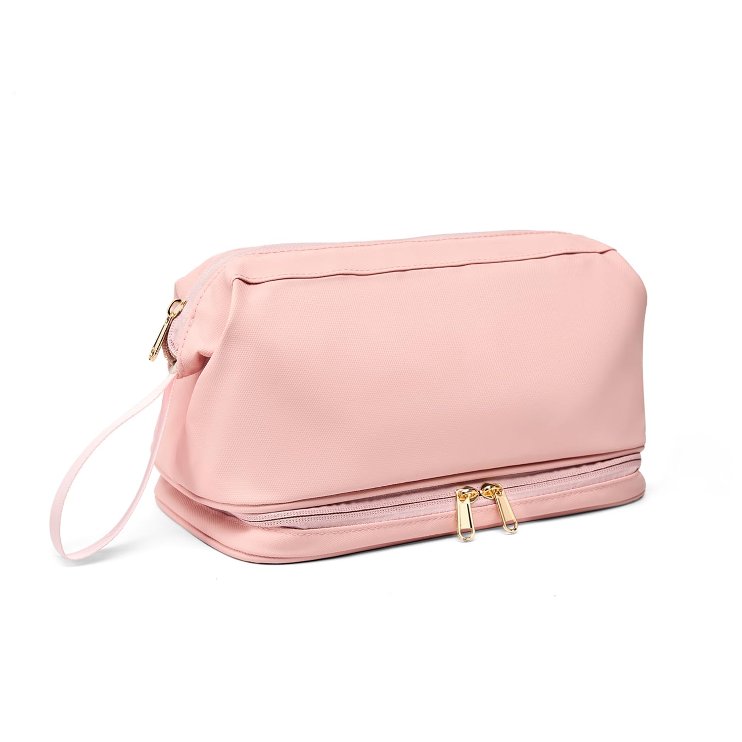 JUCURRI Large Travel Toiletry Bag for men women,Makeup Organizer Bag, Dopp Kit,Waterproof Hanging Cosmetic Bag for Toiletries Accessories(Pink)