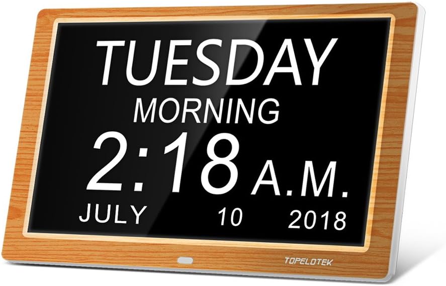 Digital Day Clock Calendar Clock 10 inch Extra Large 1280x800 IPS Display Elderly Seniors Memory Loss Impaired Vision Date Day Week