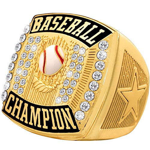 Crown Awards Baseball Rings, Gold Champion Baseball Ring 2.0, Size 12