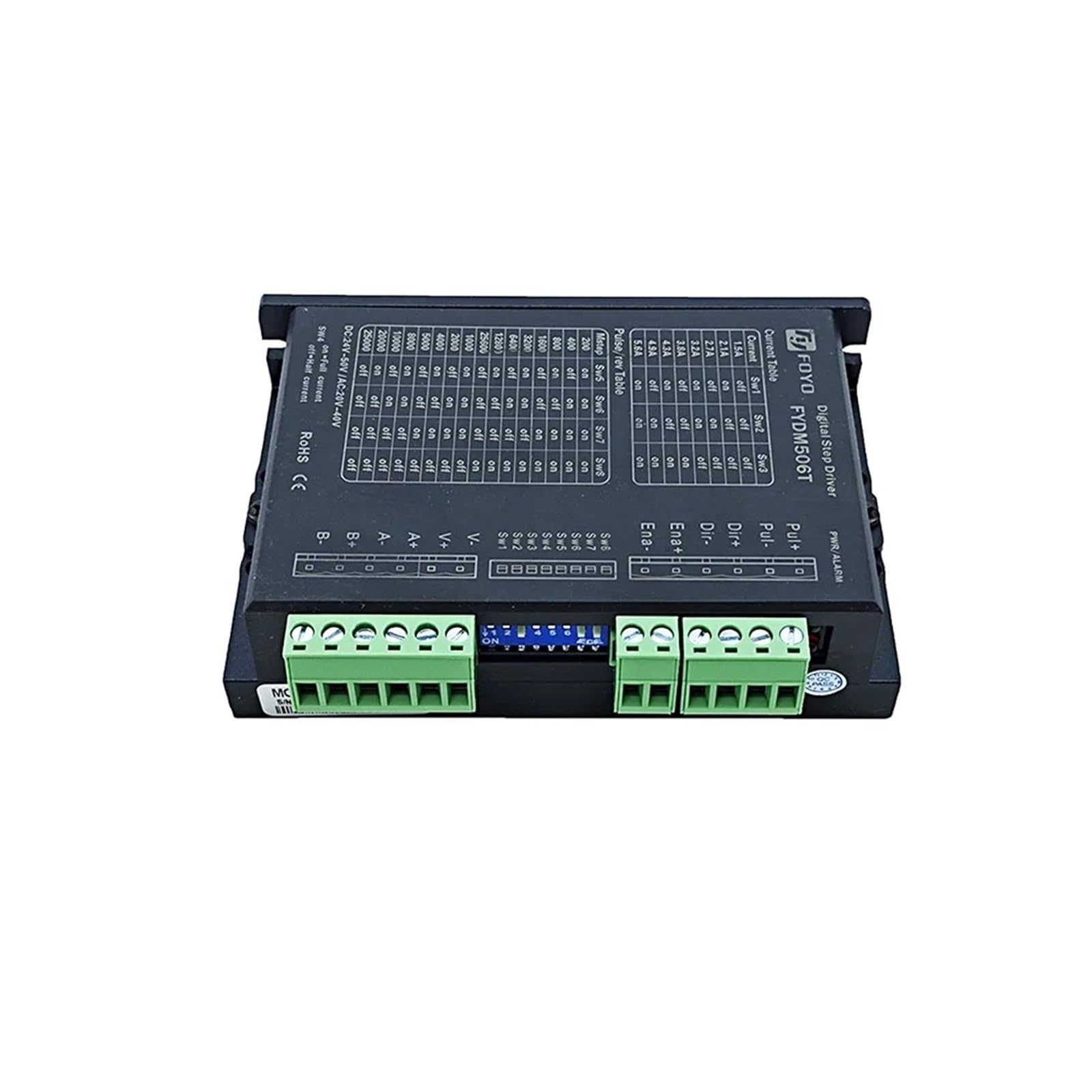 Cnc two-phase stepper motor driver NEMA23/34 stepper motor controller DC24V-50V FYDM506T