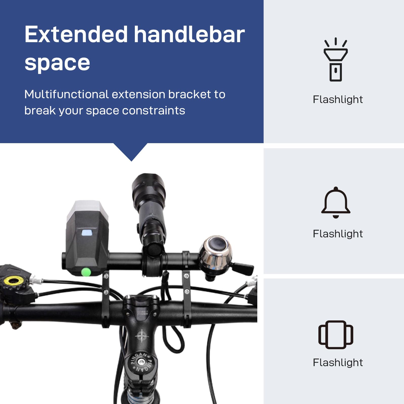 Fahrrad Lenkerverlängerung 20cm - Mehr Platz Für Handy, GPS & Zubehör