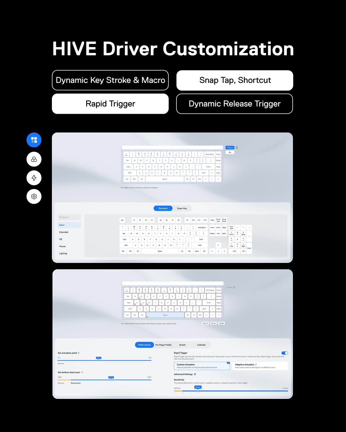 MelGeek MADE68 Air Wired Keyboard, Hall Effect Magnetic Switch Low-Profile Gaming Keyboard, 65% Compact Rapid Trigger, Hot-Swappable, RGB Snap Tap & Adjustable Actuation, Online HIVE Custom (różowa)