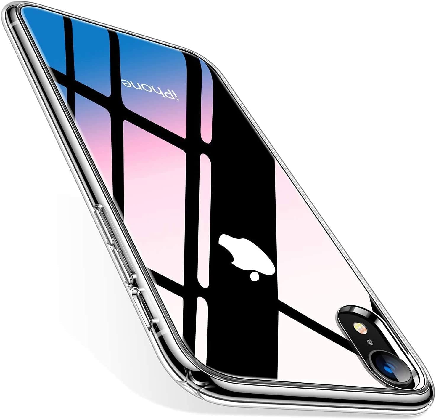 TORRASDiamond Clear iPhone XR Case, 10x Anti-Yellowing Shockproof Hard PC Back & Soft Silicone Bumper, Ultra Slim Thin iPhone XR Cases, Clear