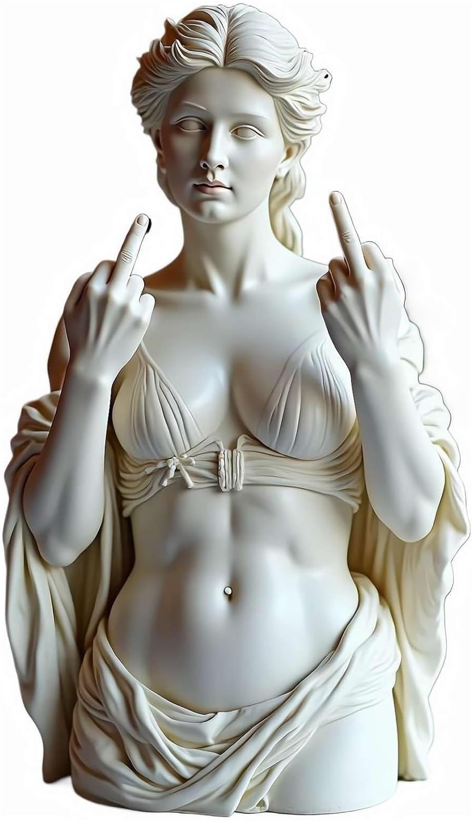 CAIFUGUIHE Middle Finger Venus Statue, Goddess Statue Resin Venus with Attitude, Funny Decorative Sculpture, Sexy Venus Desktop Decor, Rebellious Gifts for Friends and Family