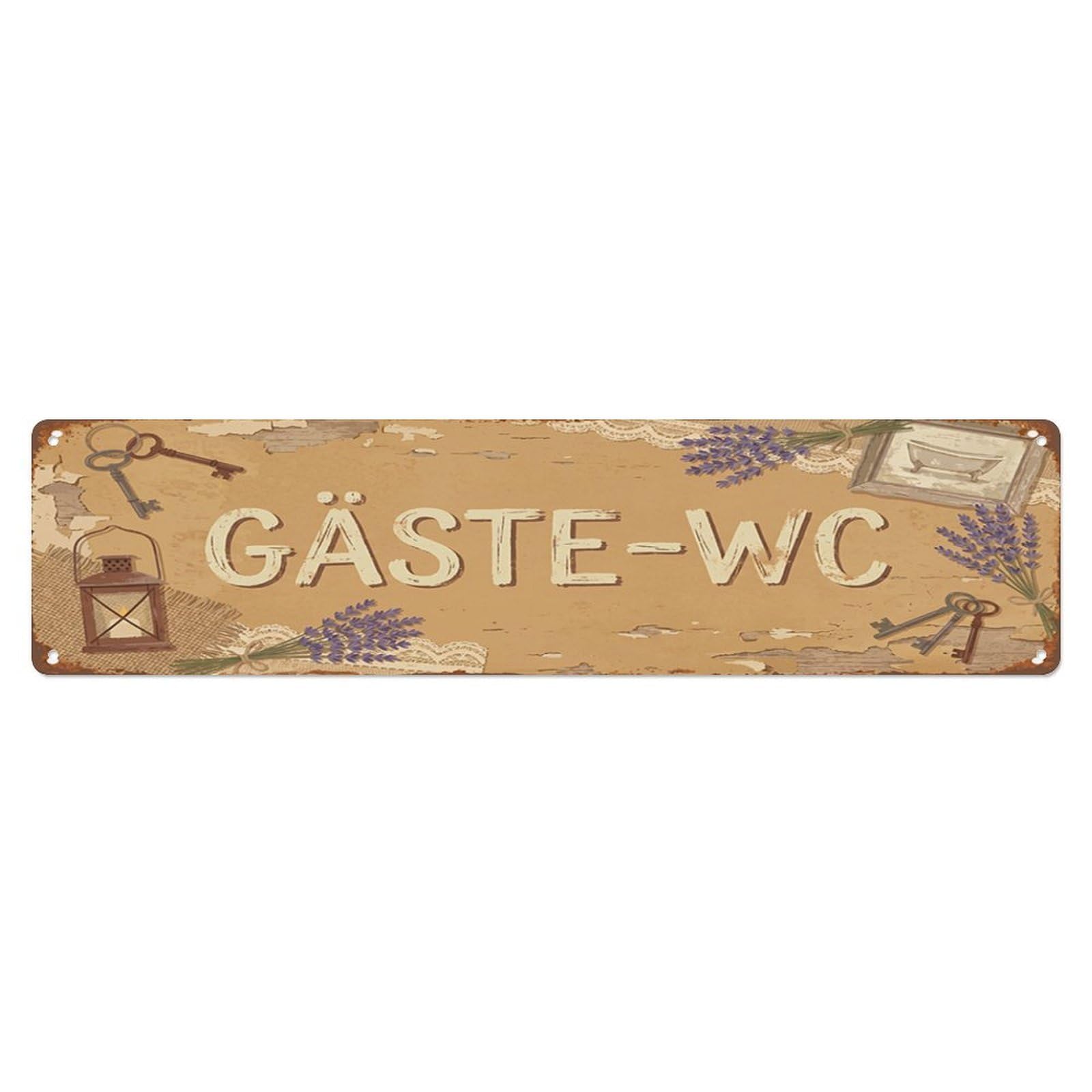 Shabby Cozy Pub Washroom Toilet(WC) Door Metal Tin Skinny Sign Plaque Wall Decor for Cafe, Club Bar, Office, Home Garden Metal Poster 4x16Inch