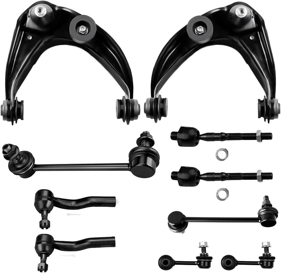 SCITOO 10pcs Suspension Kit Front Upper Control Arm Sway Bar Link Tie Rod End Front Rear Sway Bar Link Fit 2006-2009 For Ford Fusion For Mercury Milan 2007-2009 For Lincoln MKZ