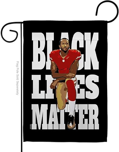 Black Anti-Racism BLM Double-Sided Lawn Decoration Gift House Garden Yard Banner Revolution Movement Equality Social, Flag 13"x 18.5", Thick Fabric