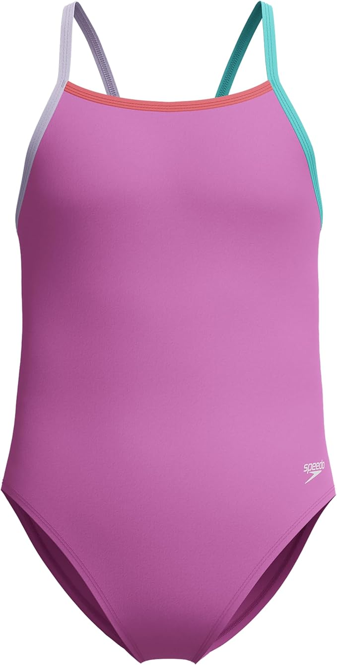 Speedo Girl's Swimsuit One Piece Thin Straps