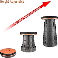 Vista 13 de Boreeman Taburete plegable mejorado, ligero pero más resistente, con capacidad de carga, 400 libras, taburete plegable portátil para camping, pesca