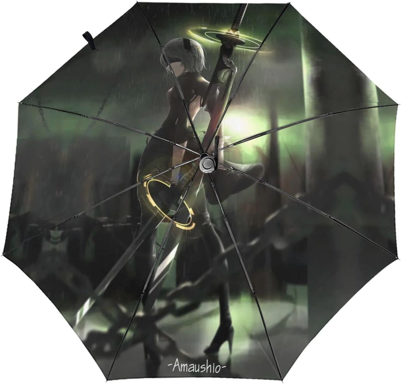 代引き不可 折りたたみ傘 Nier Automata 2b 傘 折り畳み傘 自動開閉 ワンタッチ 軽量 コンパクト 持ち運びしやすい 高強度 メンズ レディース 晴雨兼用 梅雨対策 Uvカット 台風対応 おしゃれ 遮光 ビジネス 耐強風 超撥水 耐豪雨 遮熱 ８本骨 シンプル ブラック かわいい