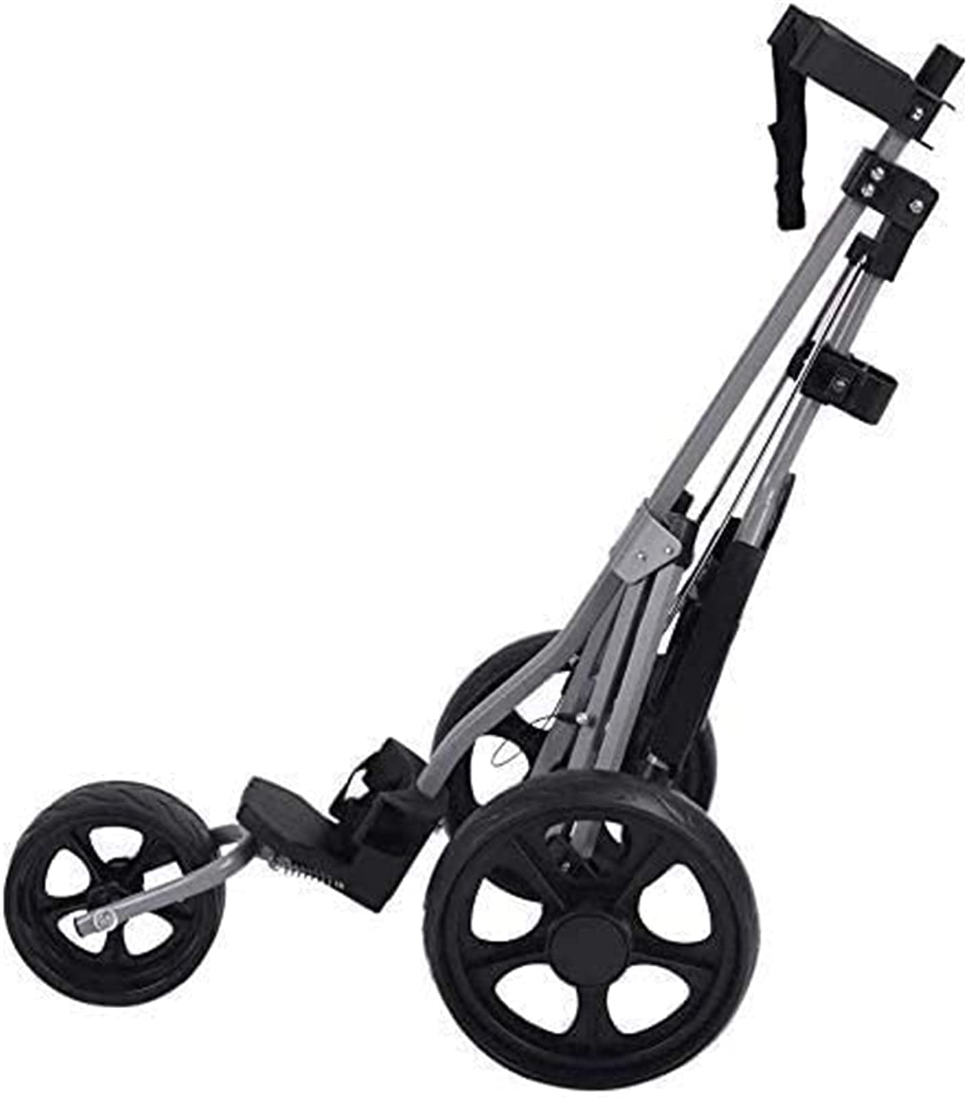 Amazon.co.jp: ゴルフプッシュカートトロリー3輪360回転3輪プッシュ