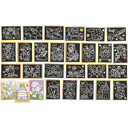 scratch plates black 9 x 12 cm 96 pieces
