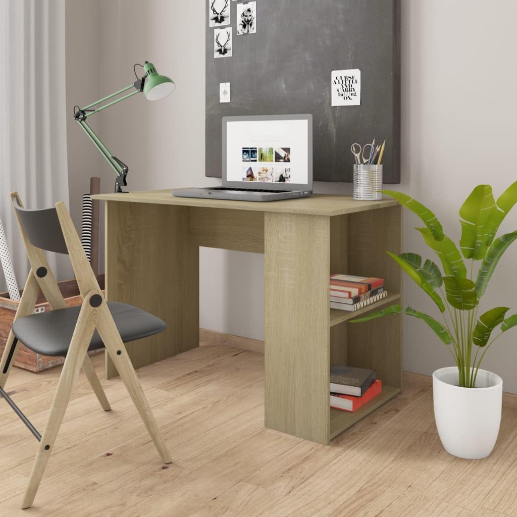 Fengshui Biurko dąb Sonoma 110 x 60 x 73 cm materiał drewnopochodny