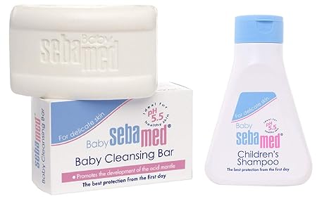 SebaMed Baby Cleansing Bar (150g) & Baby (Children) Shampoo 150ml Combo