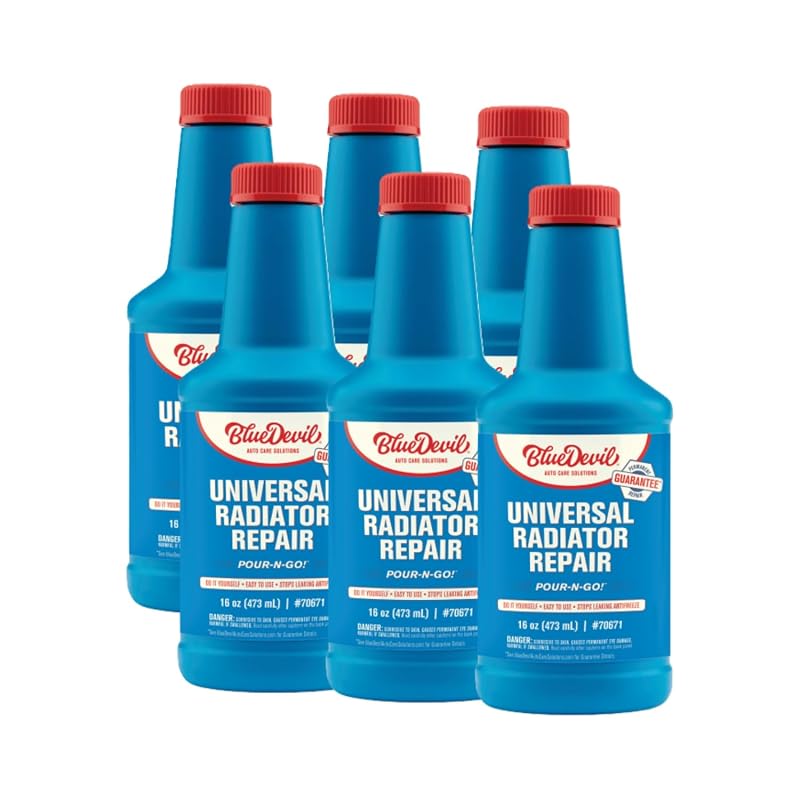 Selante para Reparo de Radiador BlueDevil Products Pour-N-Go 480 mL Kit com 6