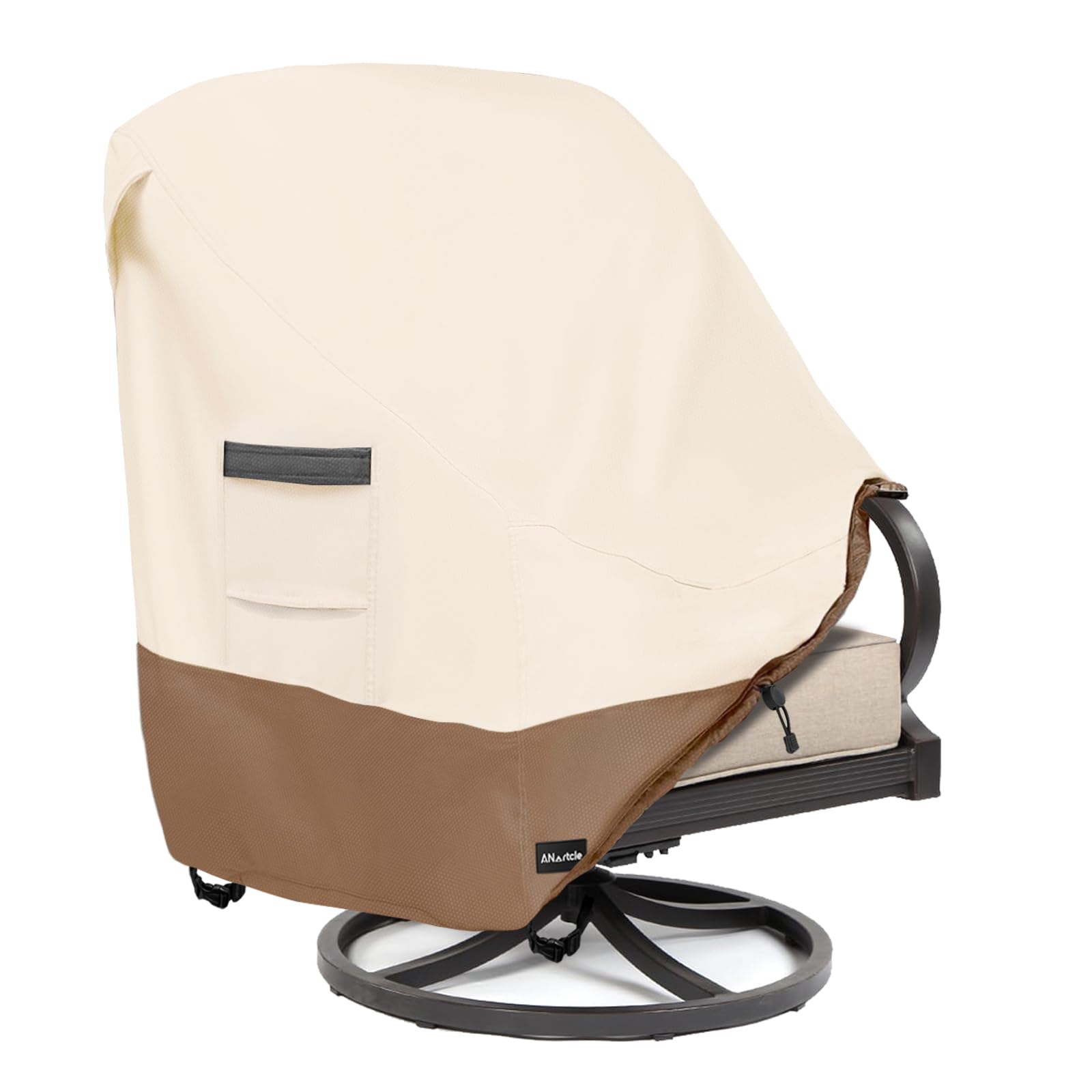 ANartcle Patio Chair Covers,600D Waterproof Heavy Duty Outdoor Lawn Patio Furniture Covers,Patio Swivel Chair Covers for Outdoor Furniture,(32W x 35D