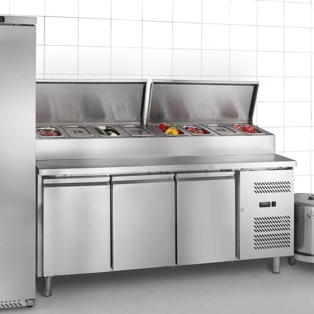 GastroHero Table de préparation ECO 3000 pour 8 bacs x GN 1/3 | CHR Fournitures de la restauration
