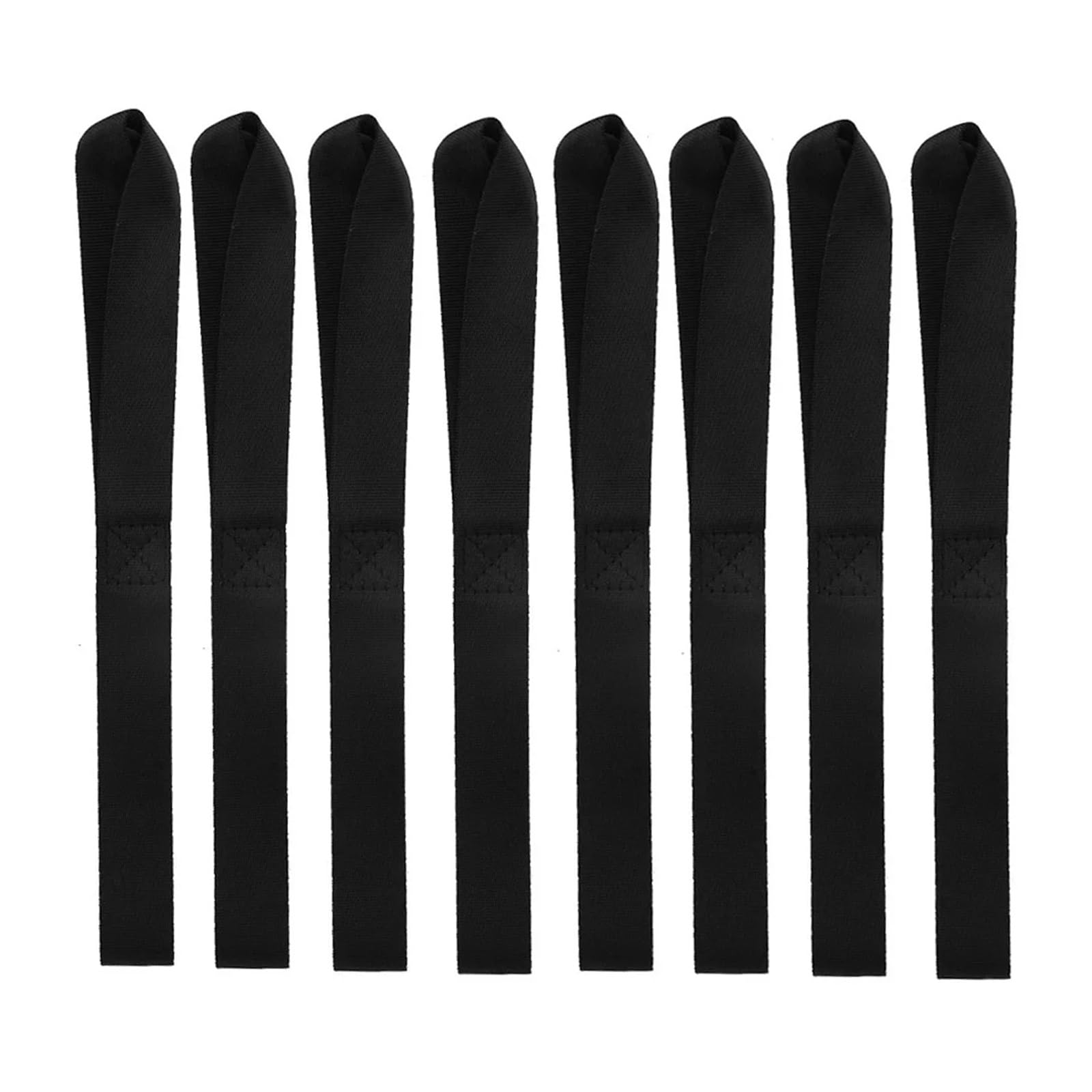 Tie Down Strap, 4Pcs Motorcycle Tie Down Lugga Banda Soft Straps Towing Ropes for Car Motorbike Hauling Belt Loops Band Tensioning Belts(Black 2Batteries)