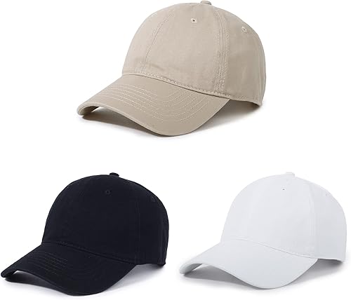 Gorra de béisbol unisex de algodón liso en blanco para papá, ajustable, estilo vintage