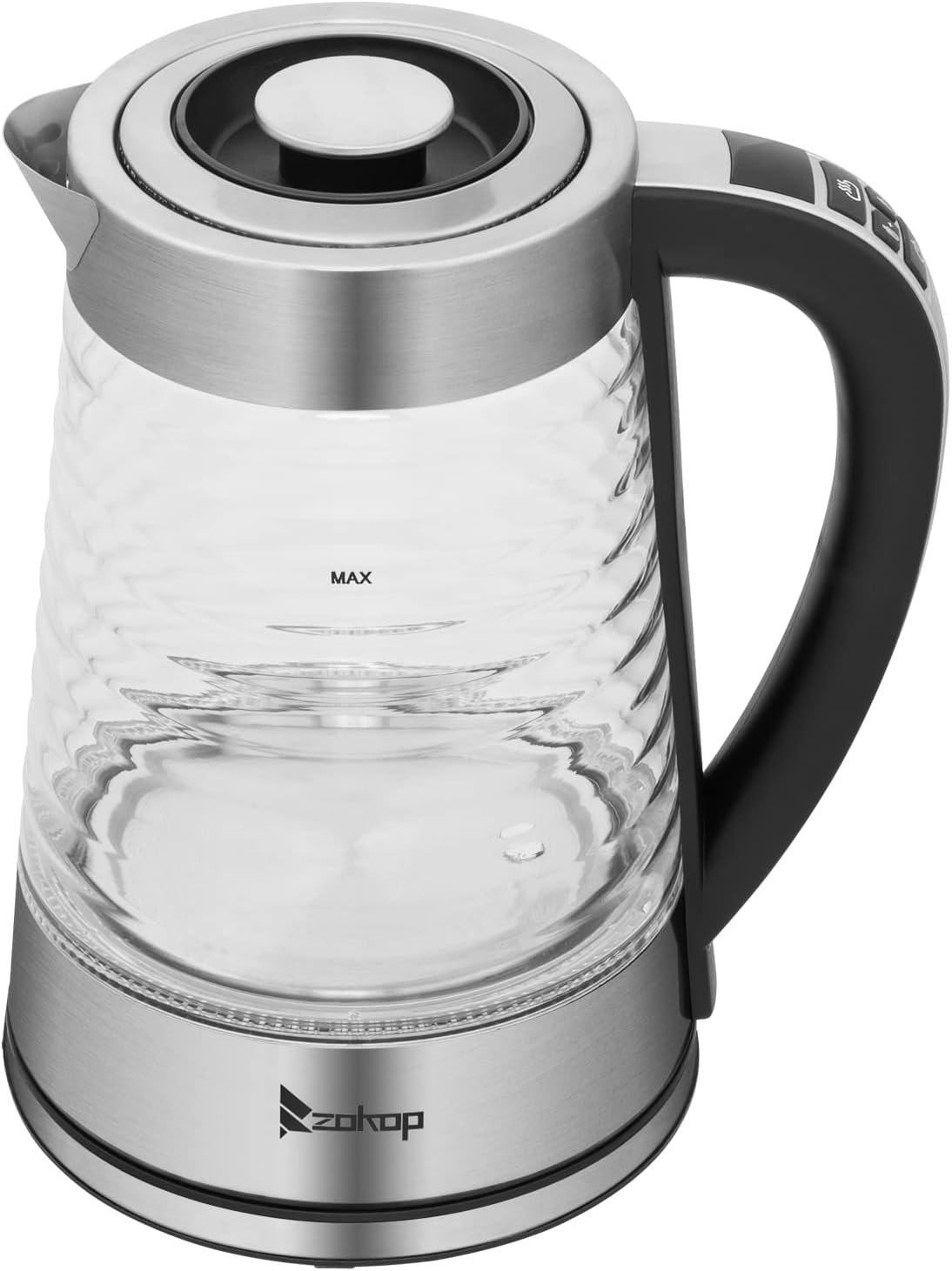 2.2L Electric Kettle, Stainless Steel, 1100W Glass Tea