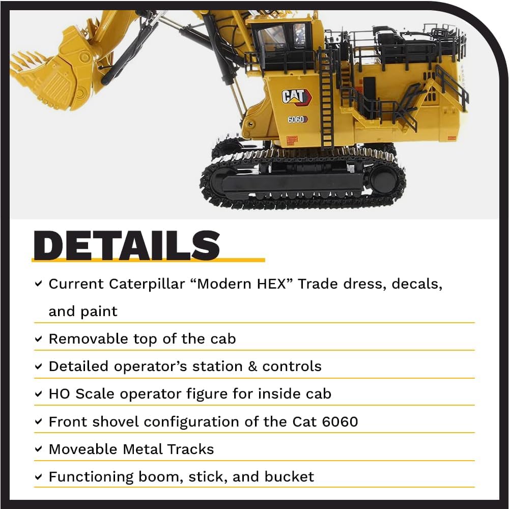 1:87 Caterpillar 6060FS Hydraulic Mining Shovel - Diecast Masters - High Line - 85650