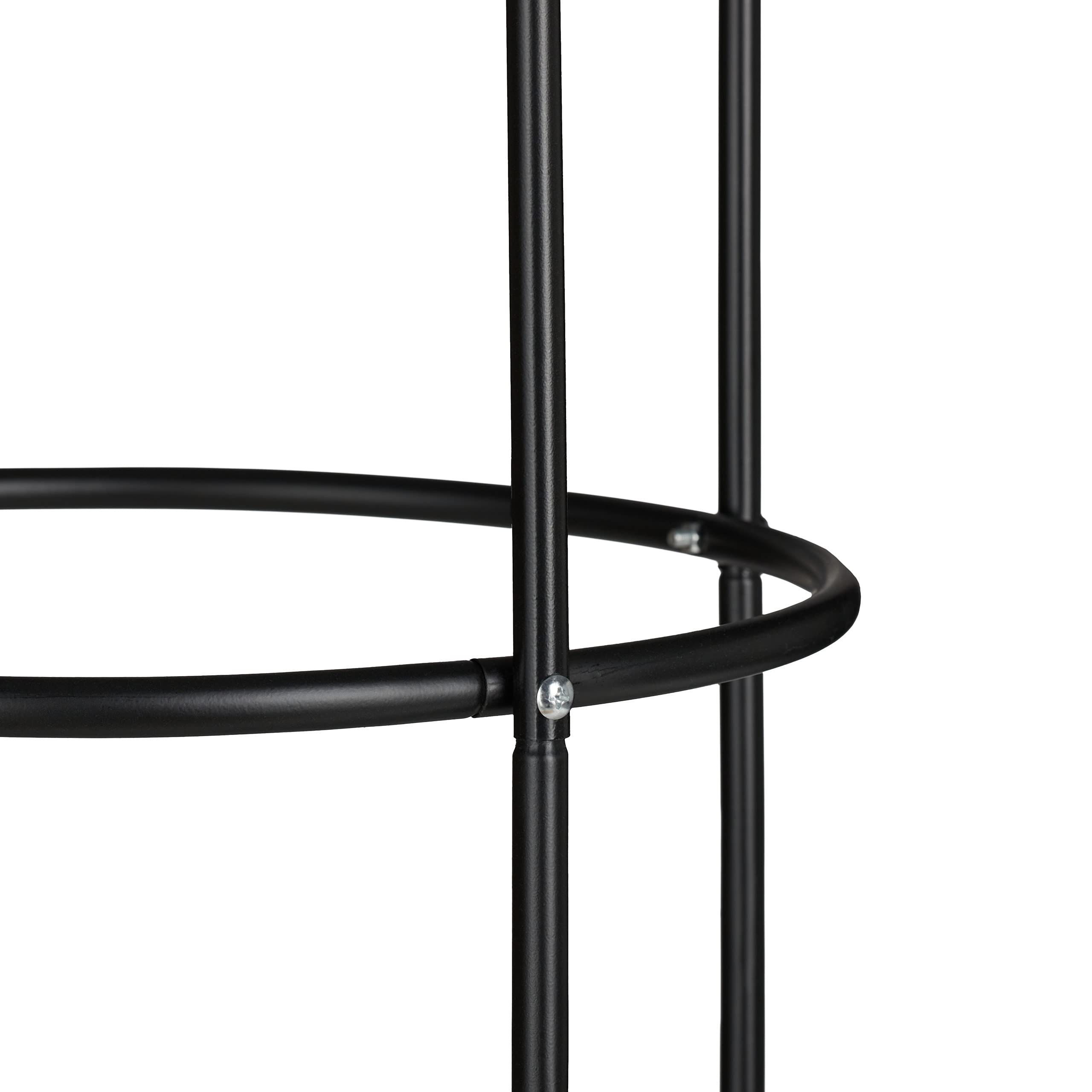 Relaxdays Supporti ad Obelisco per Rampicanti, Set da 2, Alti 200 cm, Graticolati per Piante, Rose Edere, Metallo, Nero, Acciaio