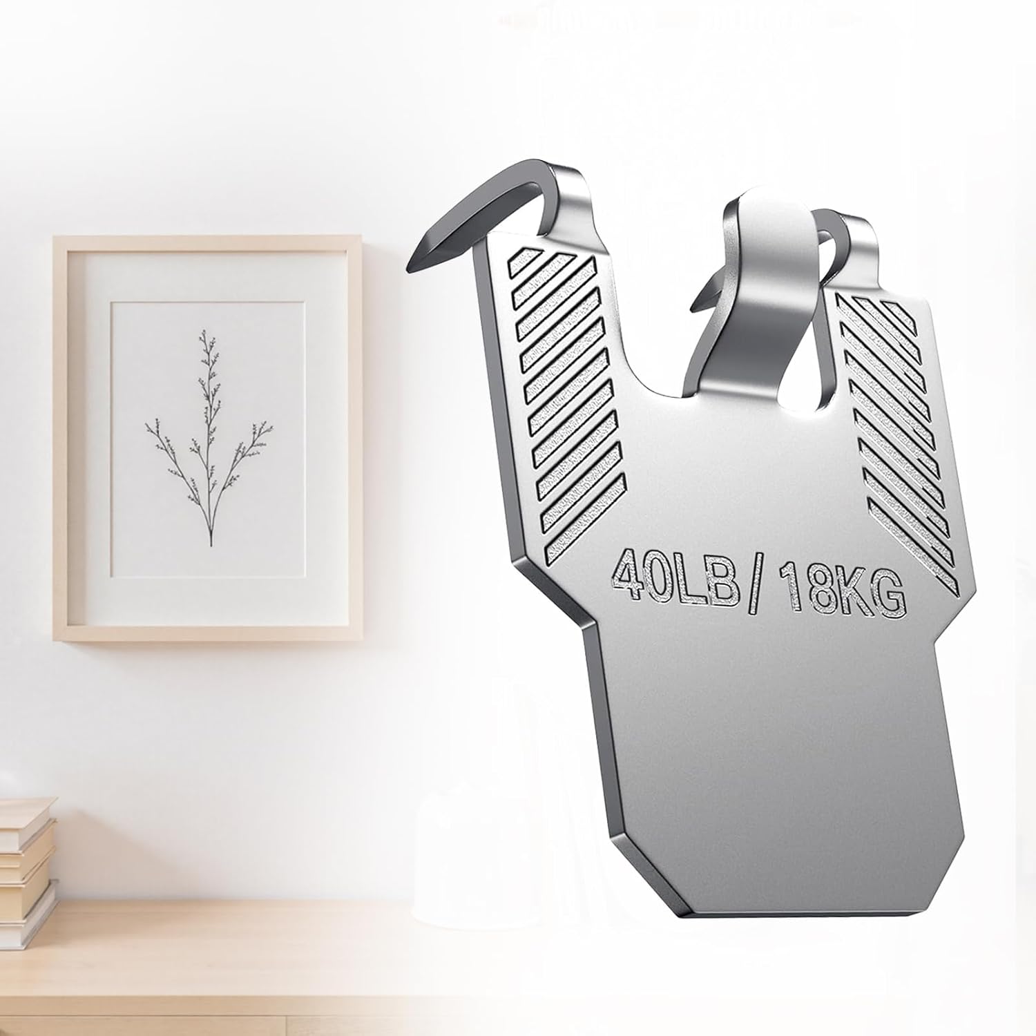 40Pcs Claw Drywall Picture Hanger: 40Lbs Wall Hooks ,No Damage Heavy Duty Wall Hanger for Room Office Decor Easy Tool-Free Nail-Free Drywall Hooks,for Hanging Picture Mirror Photo Poster Kit