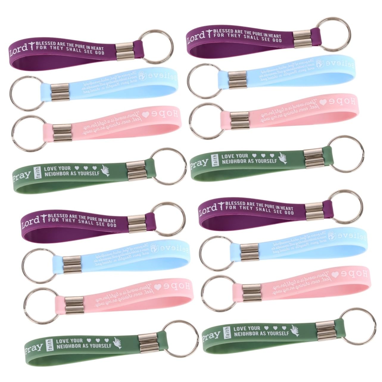 Yardwe 8 Piezas Llavero De La Biblia Llaveros Cristianos Para Mujer s Religiosos De La Biblia Para Mujer Flexible Miss Decoraciones Gel