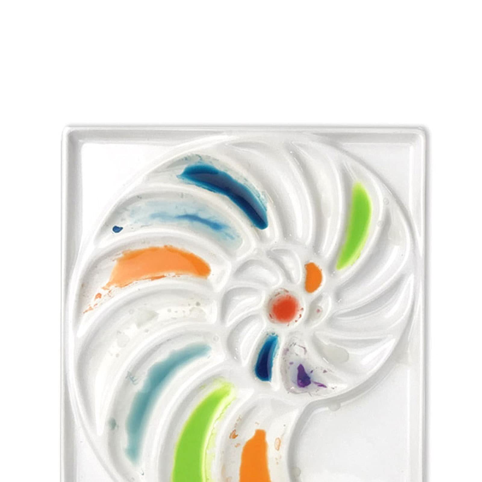 Paleta Artysty Porcelany, Paleta Mieszana Akwareli Prostokątnej Fali Muszli, Odpowiednia Do Akwareli, Gwaszu, Malarstwa Olejnego Itp.