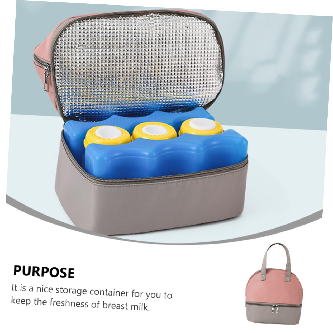 ibasenice 3piezas Bolsa Térmica Portátil para Almacenamiento De Leche Materna Aislante para Viajes y Actividades Al Aire Mantiene Frescura y Calidad Leche Materna