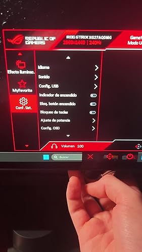 ASUS ROG Strix OLED XG27AQDMG gaming monitor ― 27-inch (26.5-inch viewable) 1440p glossy WOLED panel, 240 Hz, 0.03 ms, custom heatsink, OLED Anti-flicker, ASUS OLED Care, G-SYNC® compatible