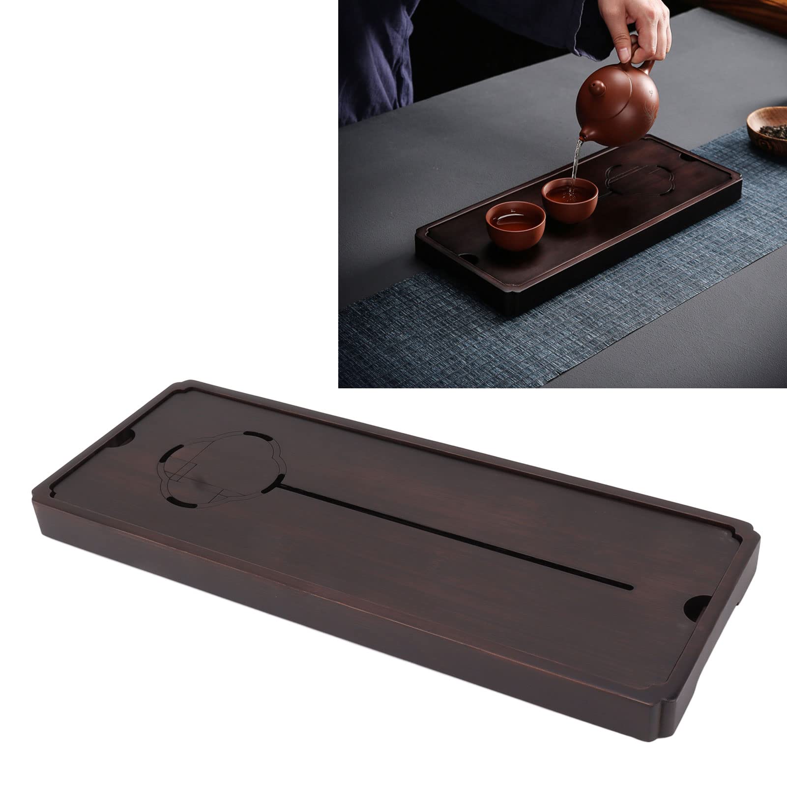 Plateau égouttoir à thé chinois durable et décoratif pour usage domestique Design simple, parfait pour les amateurs de thé et les amateurs de thé