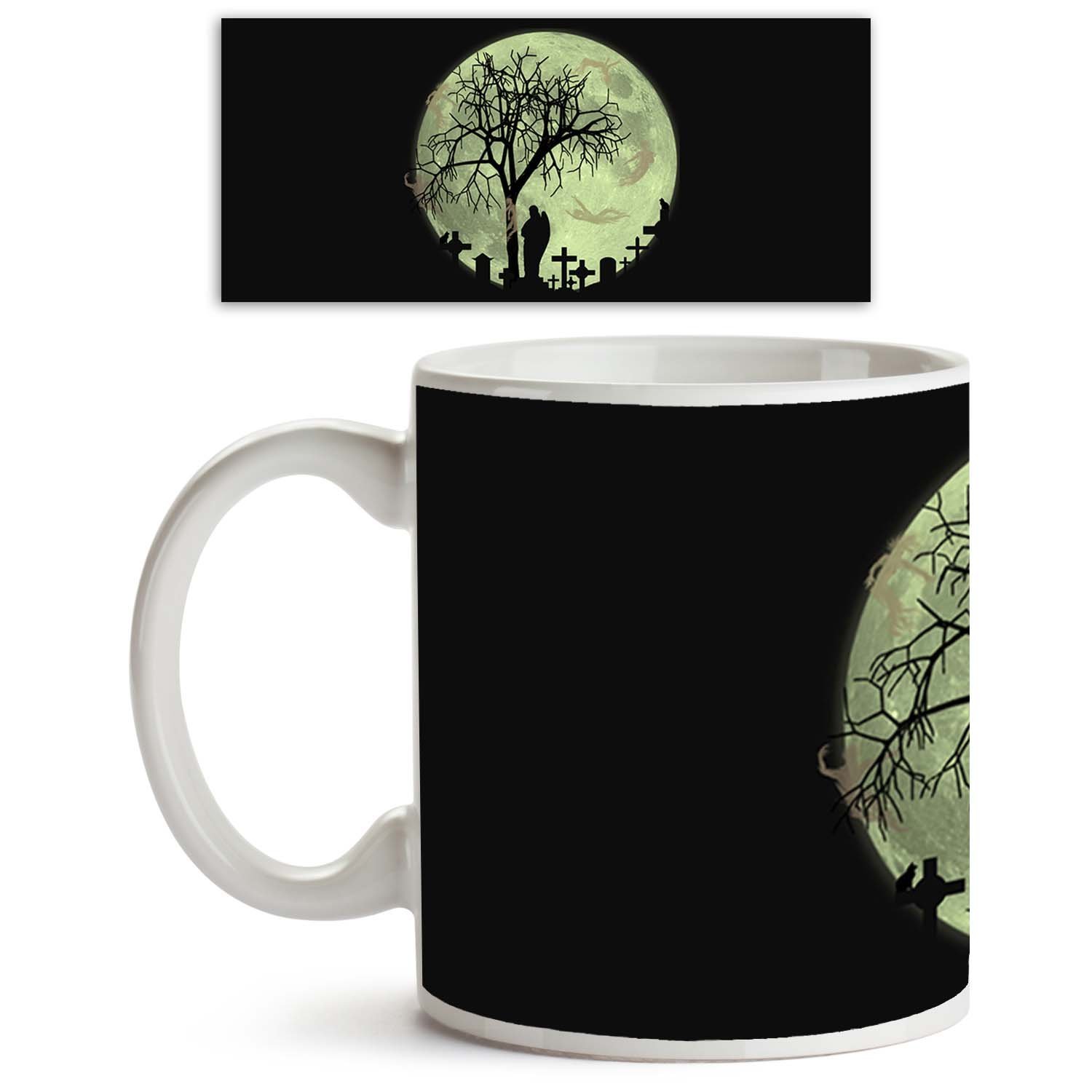 SCPmarts Printed Mug Halloween Scene Beautiful Mug by SCPmarts